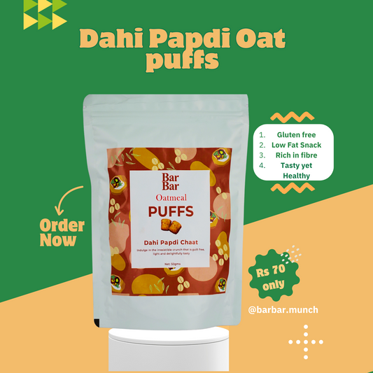 Dahi Papdi Oatmeal Puffs - 50gms