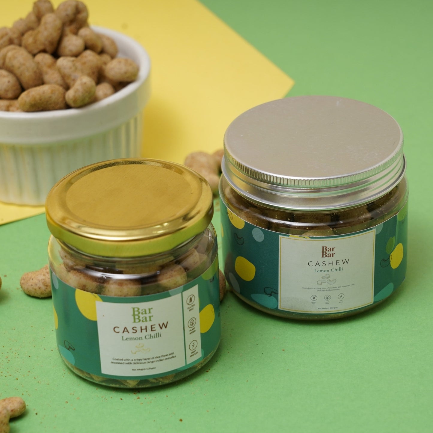 Roasted Cashew with chili and lime, Go nuts Lime and Spice, Baked cashew, Healthy munch right, crispy flavoured cashew, Premium cashews, Healthy snacking, Roasted Spiced Kaju, Ella Foods