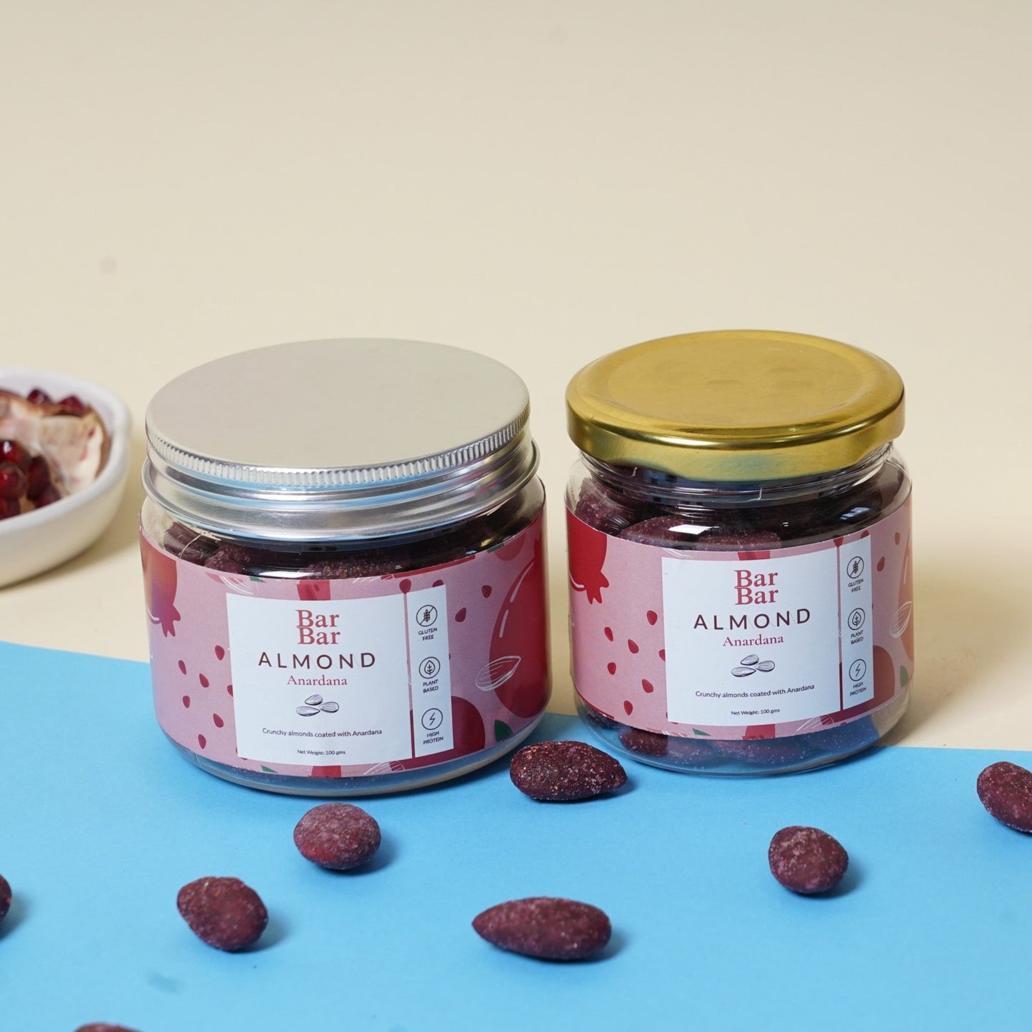 Anardana Flavoured Badam, Healthy Delicious Roasted Crunchy Californian Almond, open secret flavoured almond, gourmet almond, coated badam, flavoured nuts, healthy dryfruits and badam