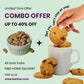 Zesty Indulgence Combo (Lemon Chilly Cashews + Chocolate Oat Cookies)