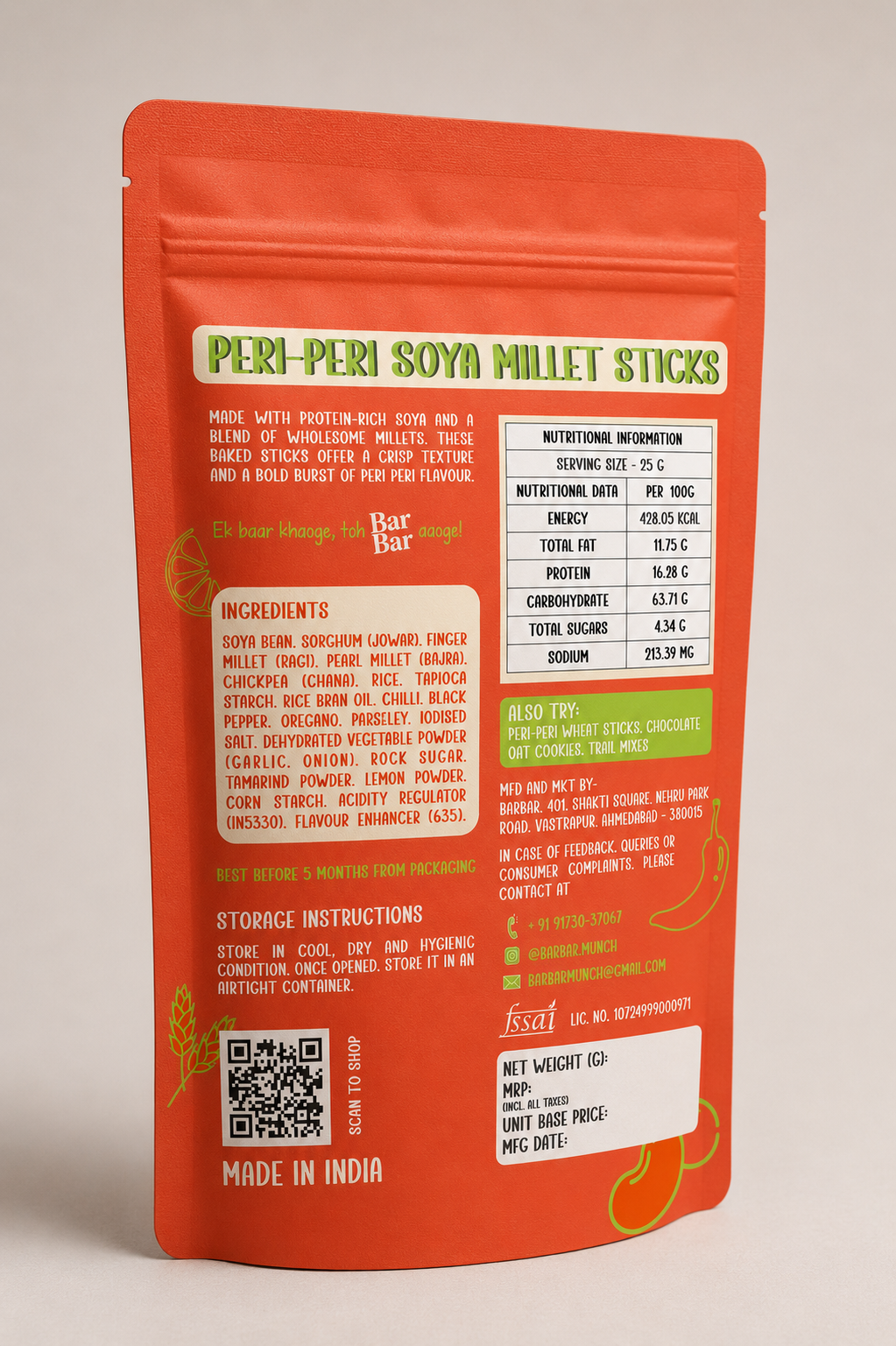 BarBar Soya Millet sticks