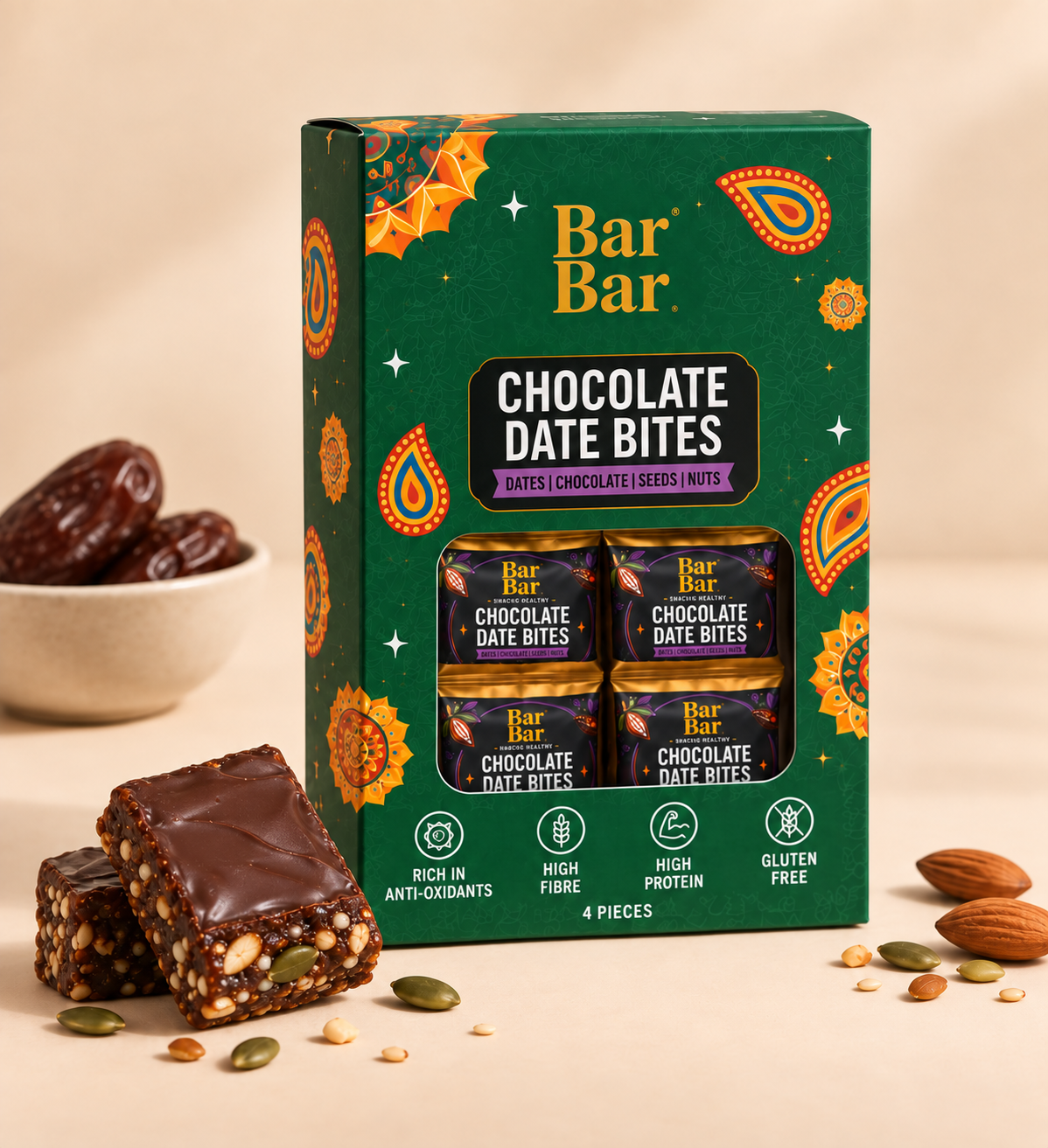 Chocolate Date Bites | No Added Sugar | Sweetened with Real Dates