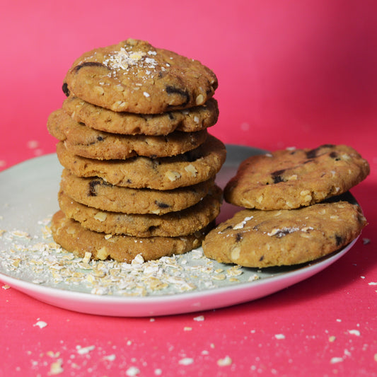 Oatmeal Chocolate Chip Cookies | Open Secret Zero Maida Biscuit | Kikibix Healthy Tasty Cookies | Healthy Chocochip cookies | Choco Oat Cookies
