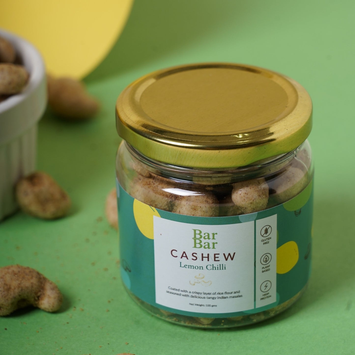 Lemon Chilli Ragi Coated Cashews